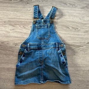 Denim skirt overalls